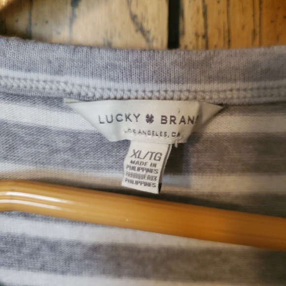 NWOT LUCKY BRAND Ruched Striped Maxi Dress - XL - Picture 8 of 8